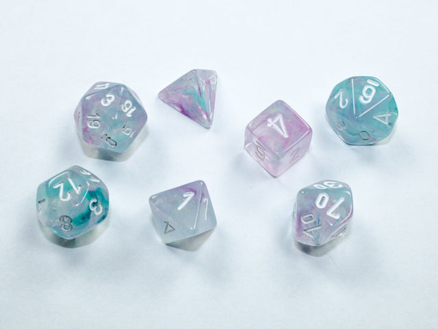 Mini RPG Dice Set: Nebula - Wisteria/White | Game Grid - Logan