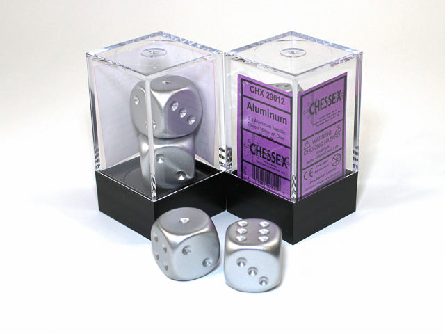 16mm D6 Pair: Plated - Aluminum | Game Grid - Logan