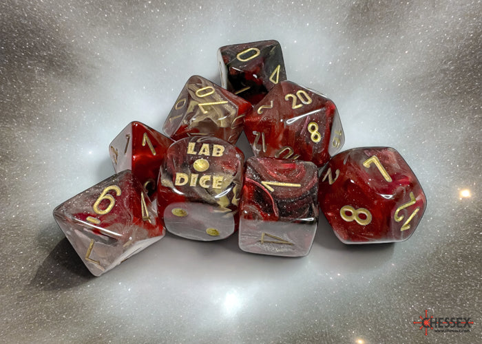 Chessex: 7-Die Set Borealis - Cosmos/Gold | Game Grid - Logan