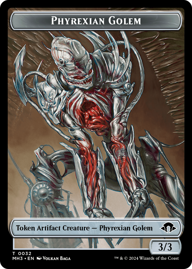 Phyrexian Golem // Energy Reserve Double-Sided Token [Modern Horizons 3 Tokens] | Game Grid - Logan