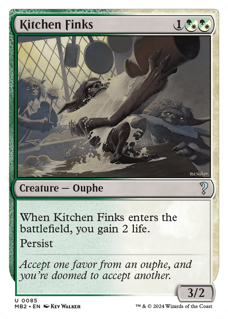 Kitchen Finks (White Border) [Mystery Booster 2] | Game Grid - Logan
