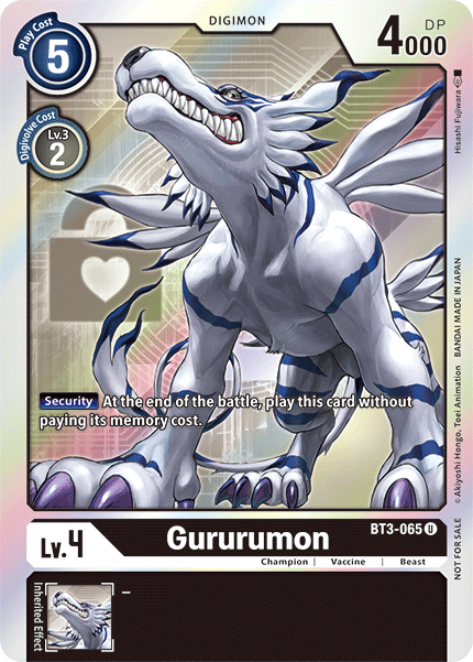 Gururumon [BT3-065] (Buy-A-Box Promo) [Release Special Booster Ver.1.5 Promos] | Game Grid - Logan