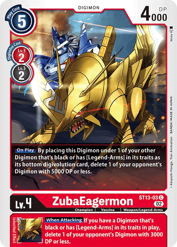 ZubaEagermon [ST13-03] [Starter Deck: Ragnaloardmon] | Game Grid - Logan
