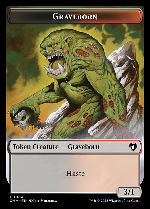 Zombie (0019) // Graveborn Double-Sided Token [Commander Masters Tokens] | Game Grid - Logan