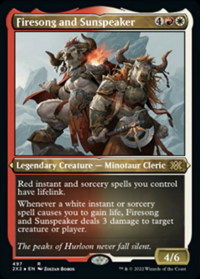 Firesong and Sunspeaker (Foil Etched) [Double Masters 2022] | Game Grid - Logan