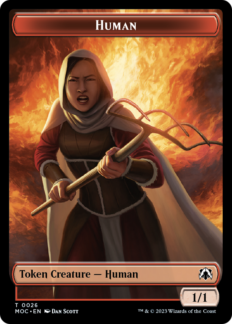Squid // Human (26) Double-Sided Token [March of the Machine Commander Tokens] | Game Grid - Logan