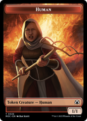 Squid // Human (26) Double-Sided Token [March of the Machine Commander Tokens] | Game Grid - Logan