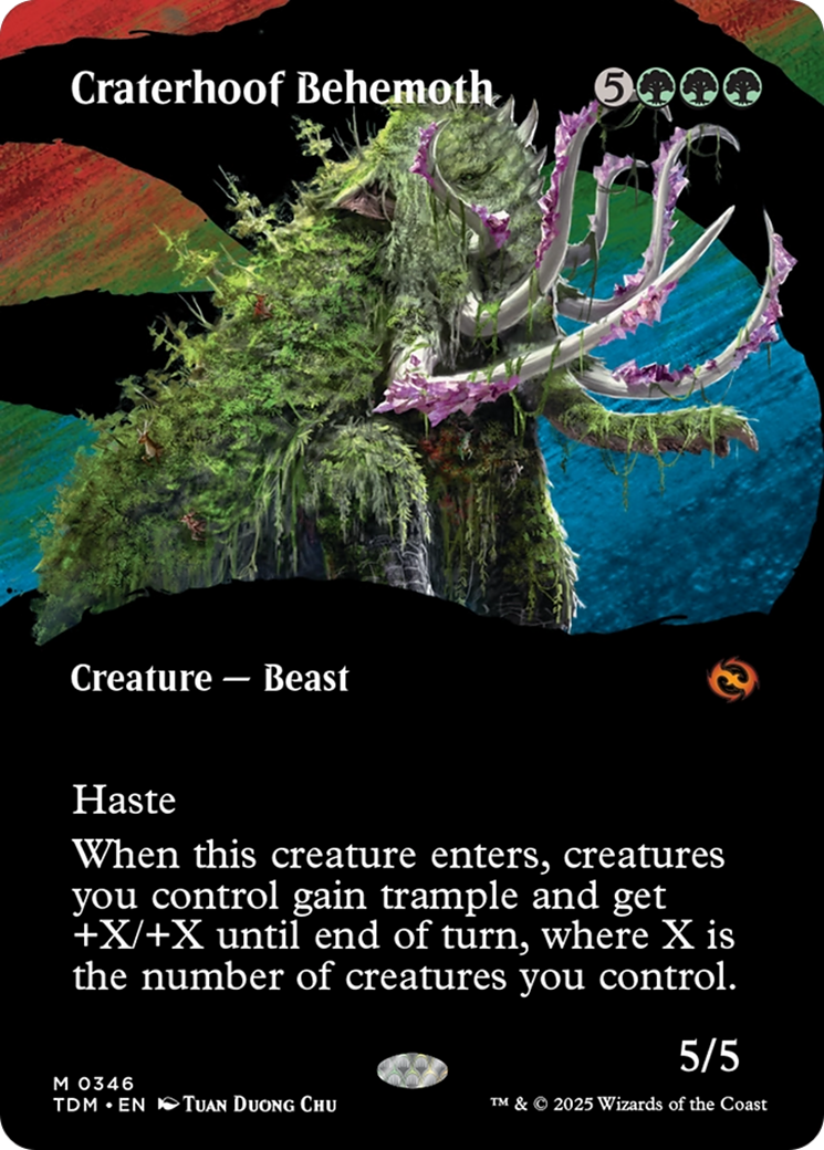 Craterhoof Behemoth (Borderless) [Tarkir: Dragonstorm] | Game Grid - Logan