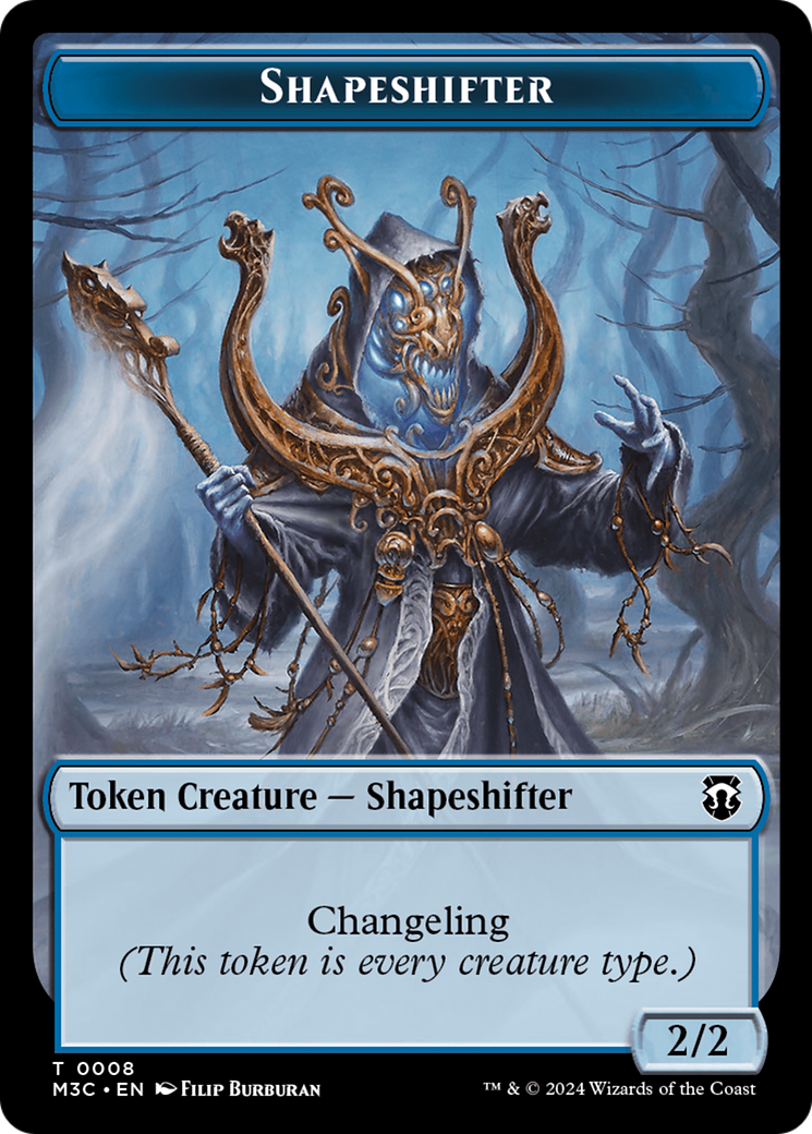 Dragon // Shapeshifter (0008) Double-Sided Token [Modern Horizons 3 Commander Tokens] | Game Grid - Logan