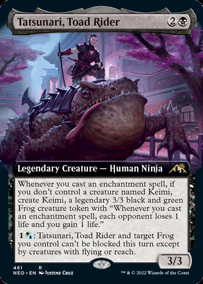 Tatsunari, Toad Rider (Extended Art) [Kamigawa: Neon Dynasty] | Game Grid - Logan