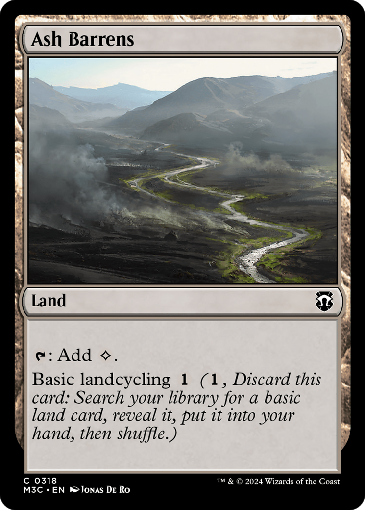 Ash Barrens (Ripple Foil) [Modern Horizons 3 Commander] | Game Grid - Logan