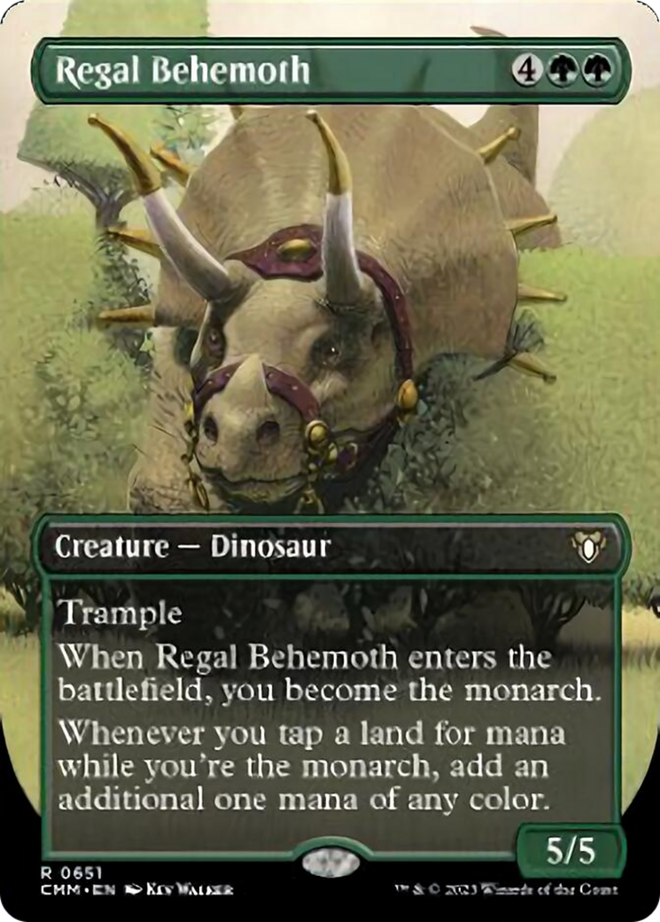 Regal Behemoth (Borderless Alternate Art) [Commander Masters] | Game Grid - Logan
