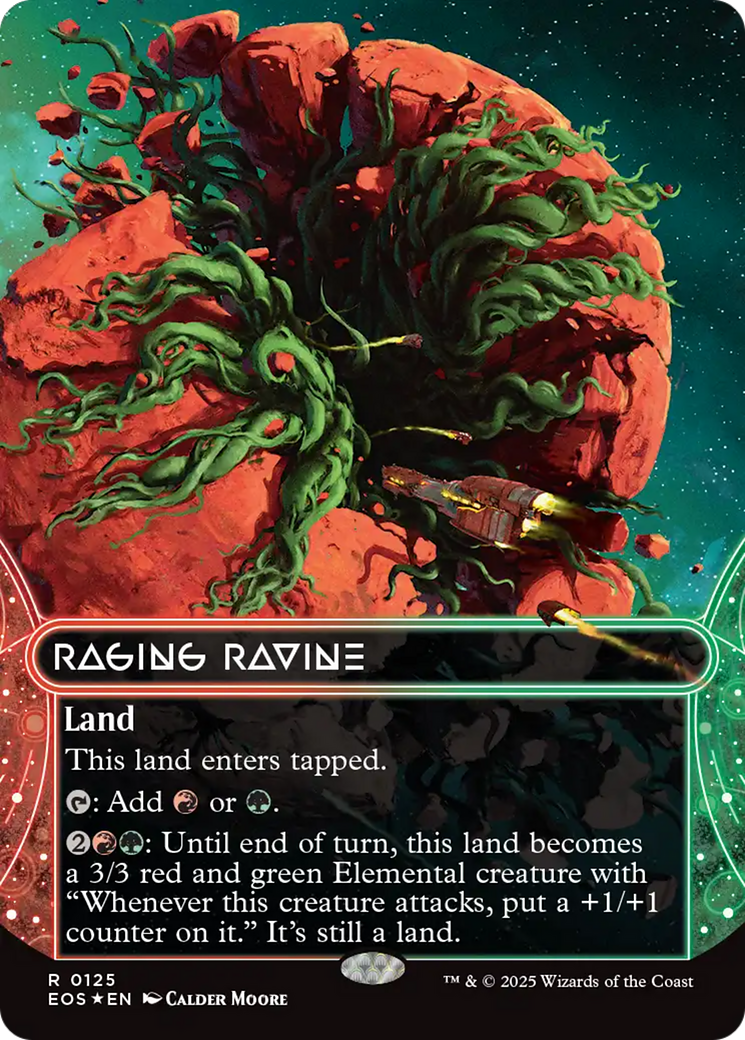 Raging Ravine (0125) (Borderless) (Galaxy Foil) [Edge of Eternities: Stellar Sights] | Game Grid - Logan