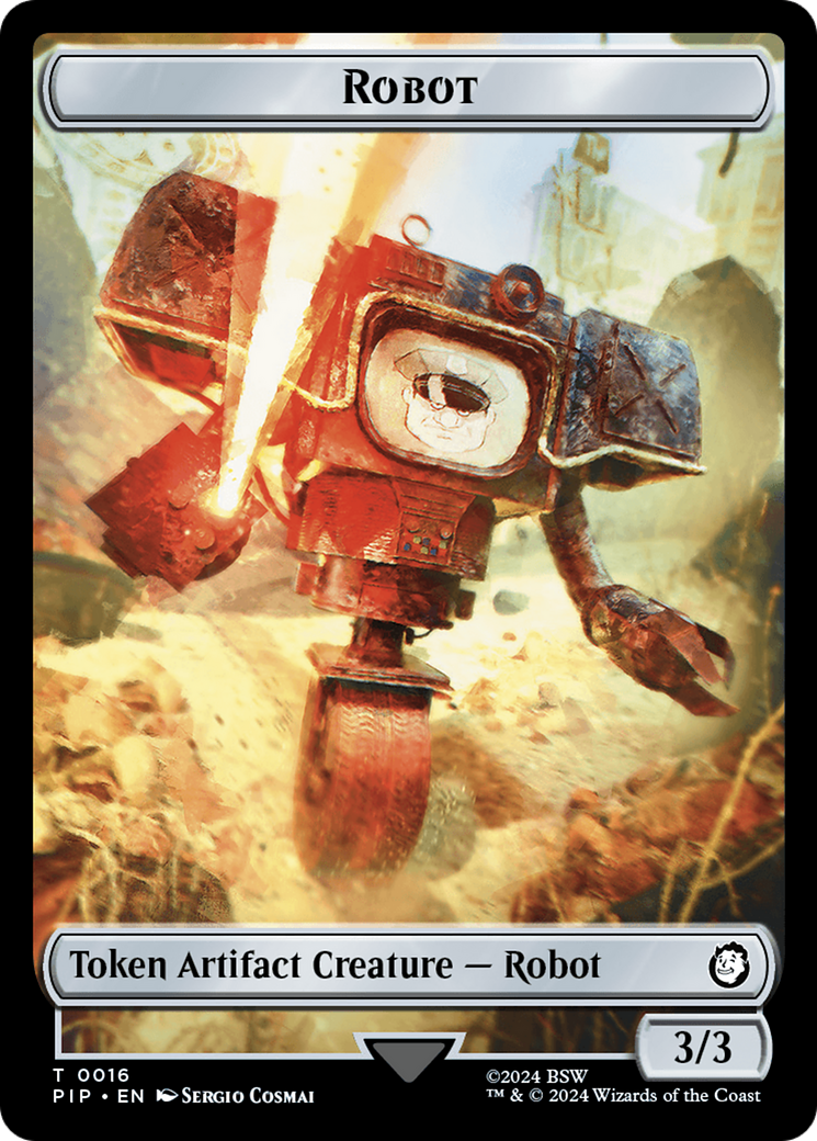 Robot // Junk Double-Sided Token [Fallout Tokens] | Game Grid - Logan