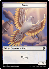 Storm Crow // Bird (003) Double-Sided Token [Bloomburrow Commander Tokens] | Game Grid - Logan