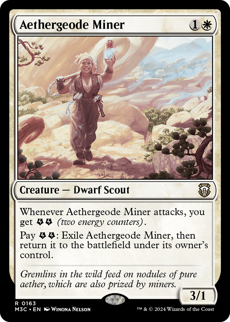 Aethergeode Miner (Ripple Foil) [Modern Horizons 3 Commander] | Game Grid - Logan