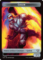 Copy // Golem (0012) Double-Sided Token [Edge of Eternities Commander Tokens] | Game Grid - Logan