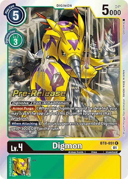 Digmon [BT8-051] [New Awakening Pre-Release Cards] | Game Grid - Logan
