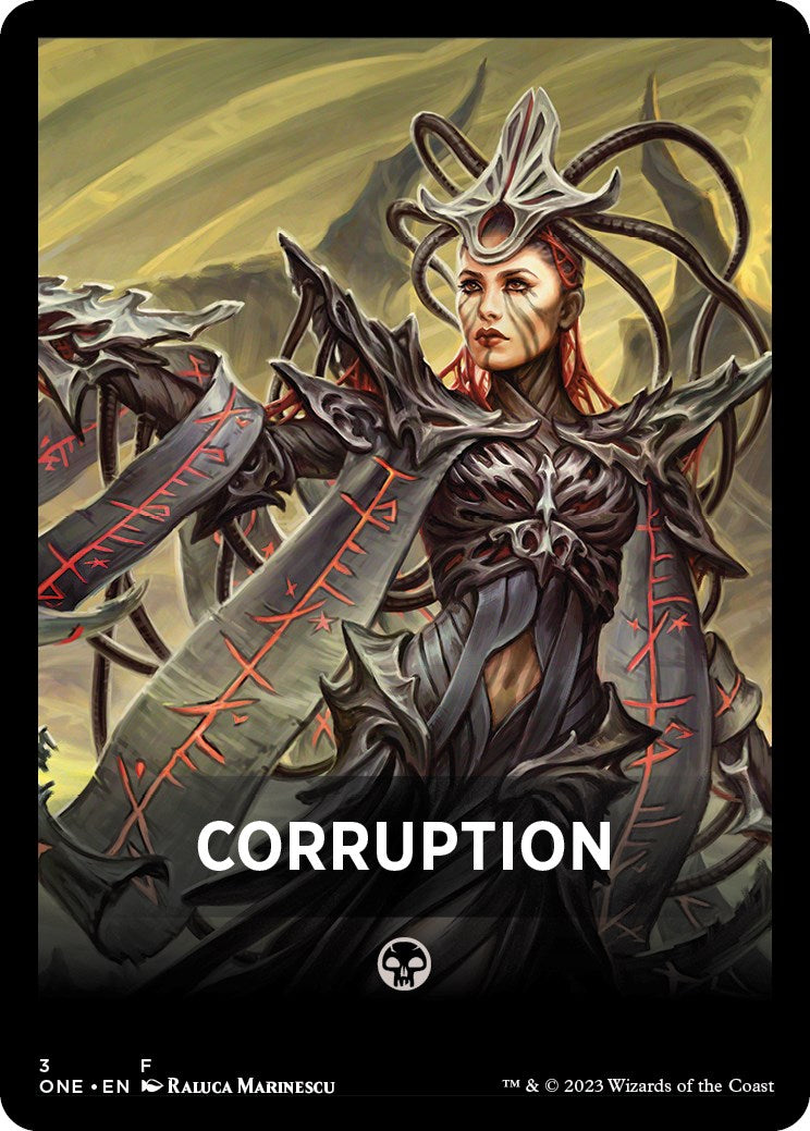 Corruption Theme Card [Phyrexia: All Will Be One Tokens] | Game Grid - Logan