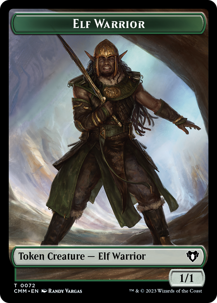 Elf Warrior // Cleric Double-Sided Token [Commander Masters Tokens] | Game Grid - Logan