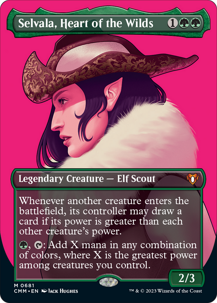 Selvala, Heart of the Wilds (Borderless Profile) [Commander Masters] | Game Grid - Logan