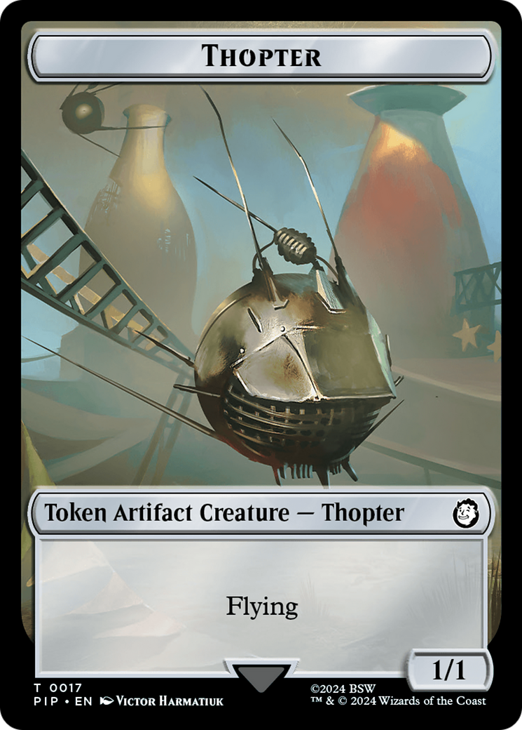 Food (0012) // Thopter Double-Sided Token [Fallout Tokens] | Game Grid - Logan