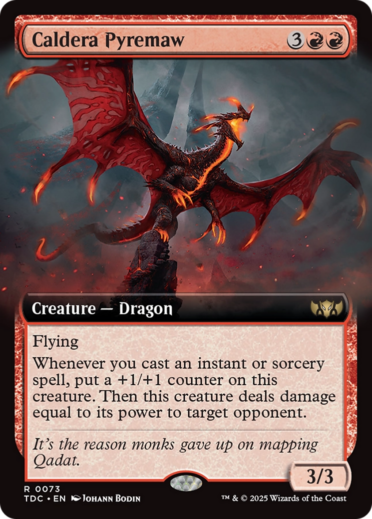 Caldera Pyremaw (Extended Art) [Tarkir: Dragonstorm Commander] | Game Grid - Logan