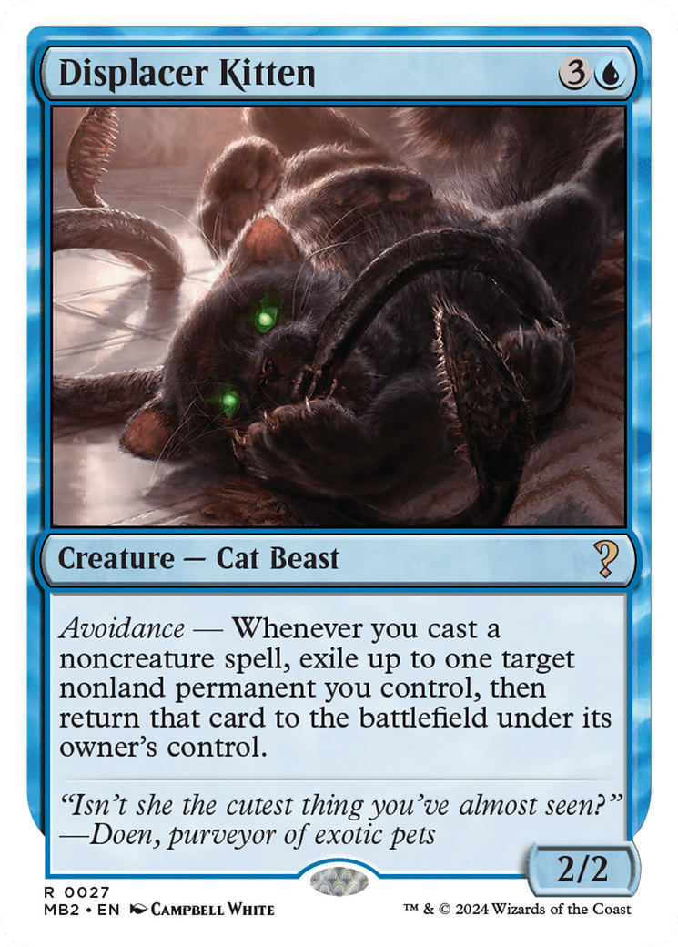 Displacer Kitten (White Border) [Mystery Booster 2] | Game Grid - Logan