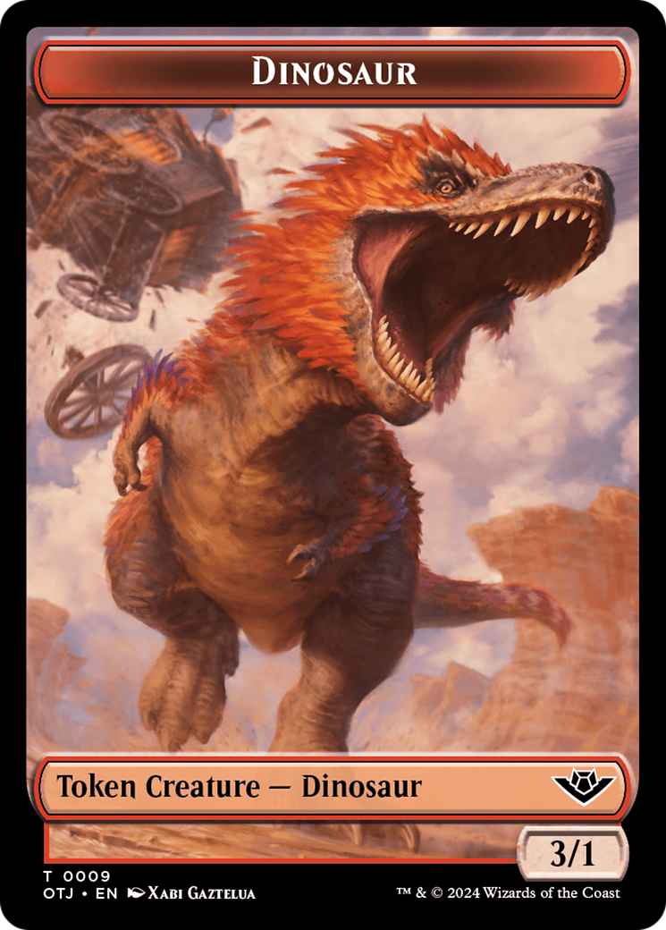 Dinosaur Token [Outlaws of Thunder Junction Tokens] | Game Grid - Logan