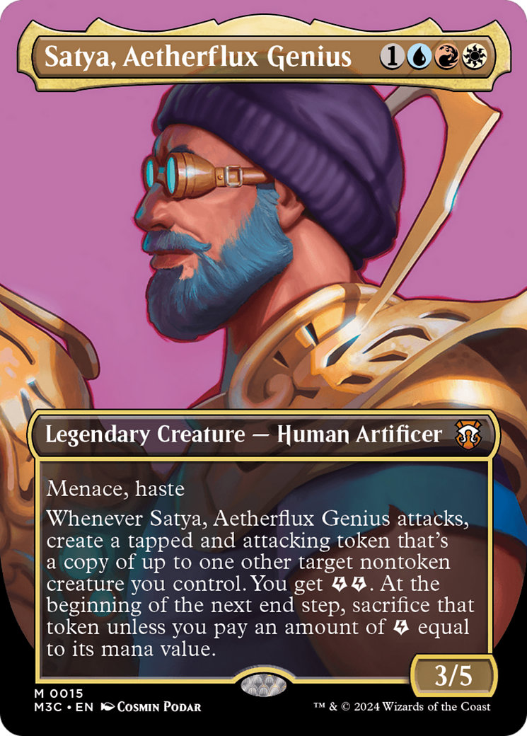 Satya, Aetherflux Genius (Borderless) [Modern Horizons 3 Commander] | Game Grid - Logan