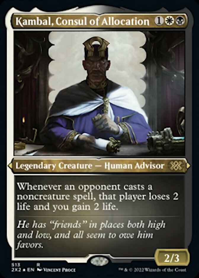 Kambal, Consul of Allocation (Foil Etched) [Double Masters 2022] | Game Grid - Logan