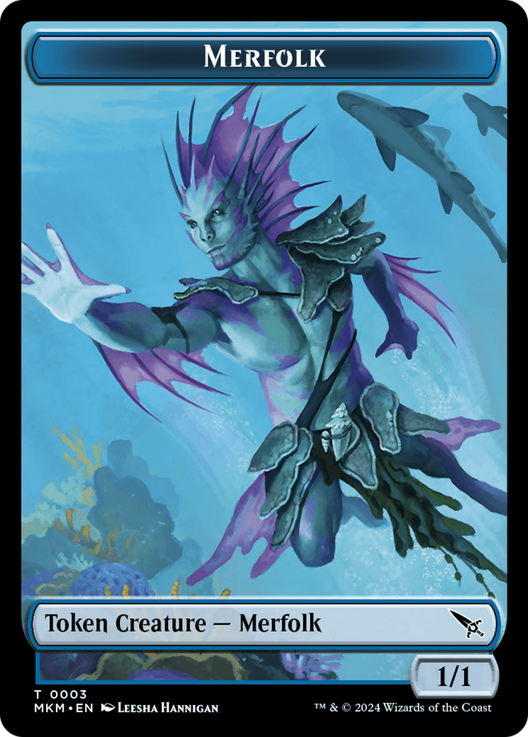 Detective // Merfolk Double-Sided Token [Murders at Karlov Manor Tokens] | Game Grid - Logan