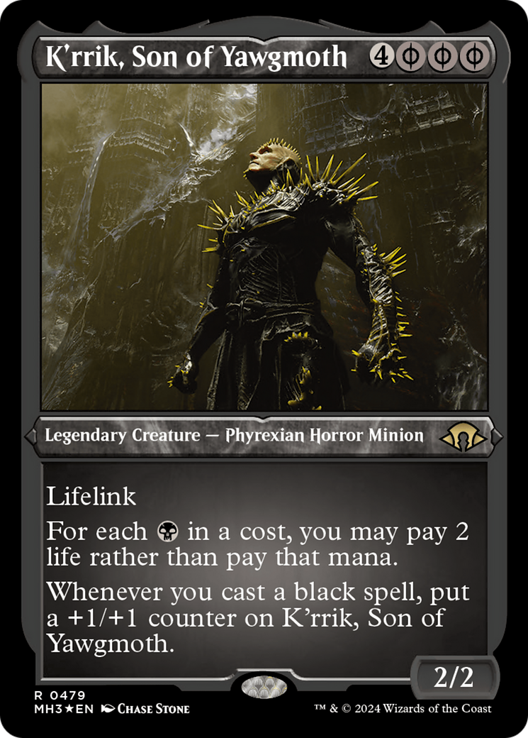 K'rrik, Son of Yawgmoth (Foil Etched) [Modern Horizons 3] | Game Grid - Logan