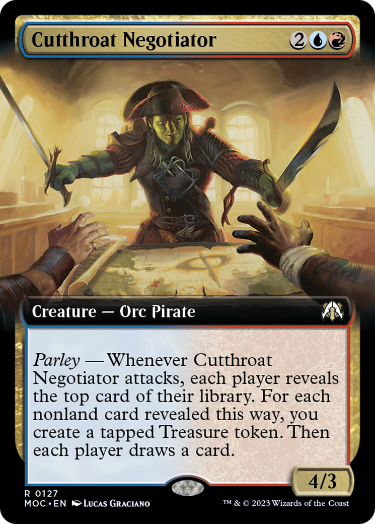 Cutthroat Negotiator (Extended Art) [March of the Machine Commander] | Game Grid - Logan