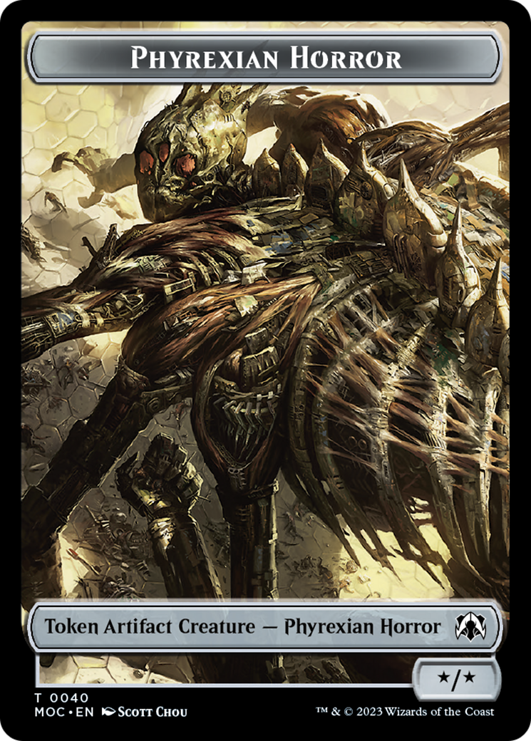 Phyrexian Golem // Phyrexian Horror Double-Sided Token [March of the Machine Commander Tokens] | Game Grid - Logan