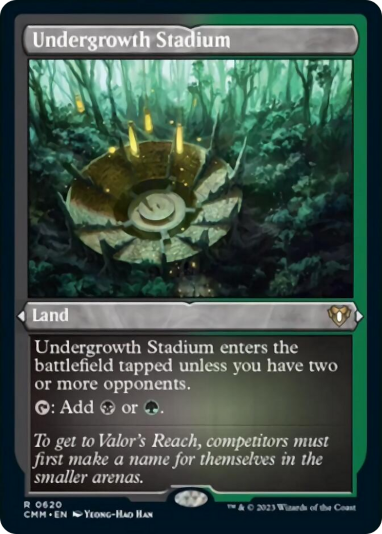 Undergrowth Stadium (Foil Etched) [Commander Masters] | Game Grid - Logan