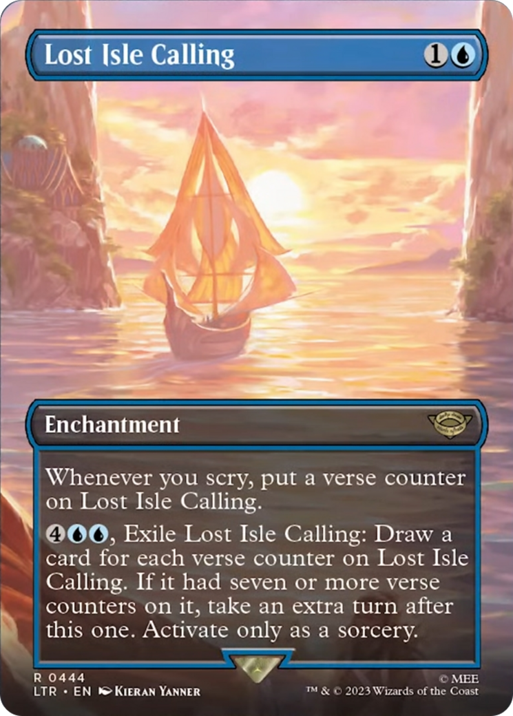 Lost Isle Calling (Borderless Alternate Art) [The Lord of the Rings: Tales of Middle-Earth] | Game Grid - Logan