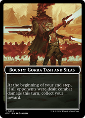 Bounty: Gorra Tash and Silas // Bounty Rules Double-Sided Token [Outlaws of Thunder Junction Commander Tokens] | Game Grid - Logan