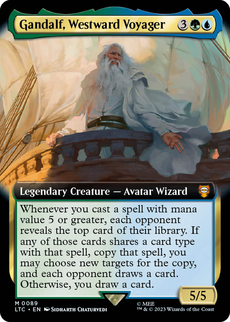 Gandalf, Westward Voyager (Extended Art) [The Lord of the Rings: Tales of Middle-Earth Commander] | Game Grid - Logan