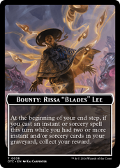 Bounty: Rissa "Blades" Lee // Bounty Rules Double-Sided Token [Outlaws of Thunder Junction Commander Tokens] | Game Grid - Logan