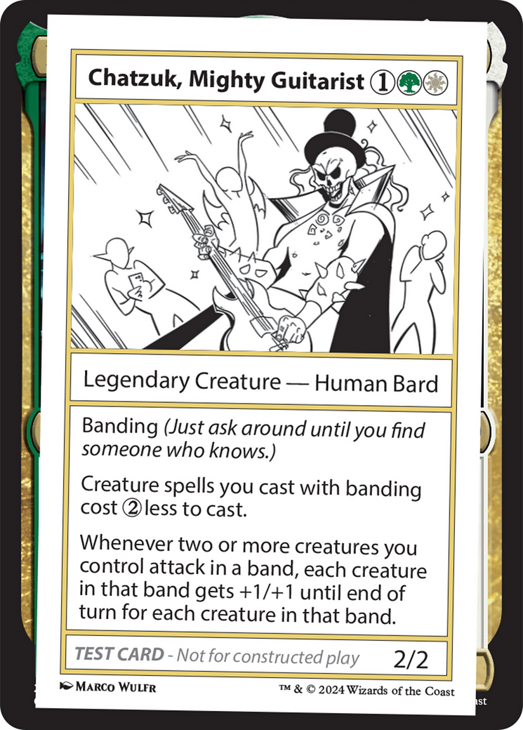 Chatzuk, Mighty Guitarist [Mystery Booster 2 Playtest Cards] | Game Grid - Logan