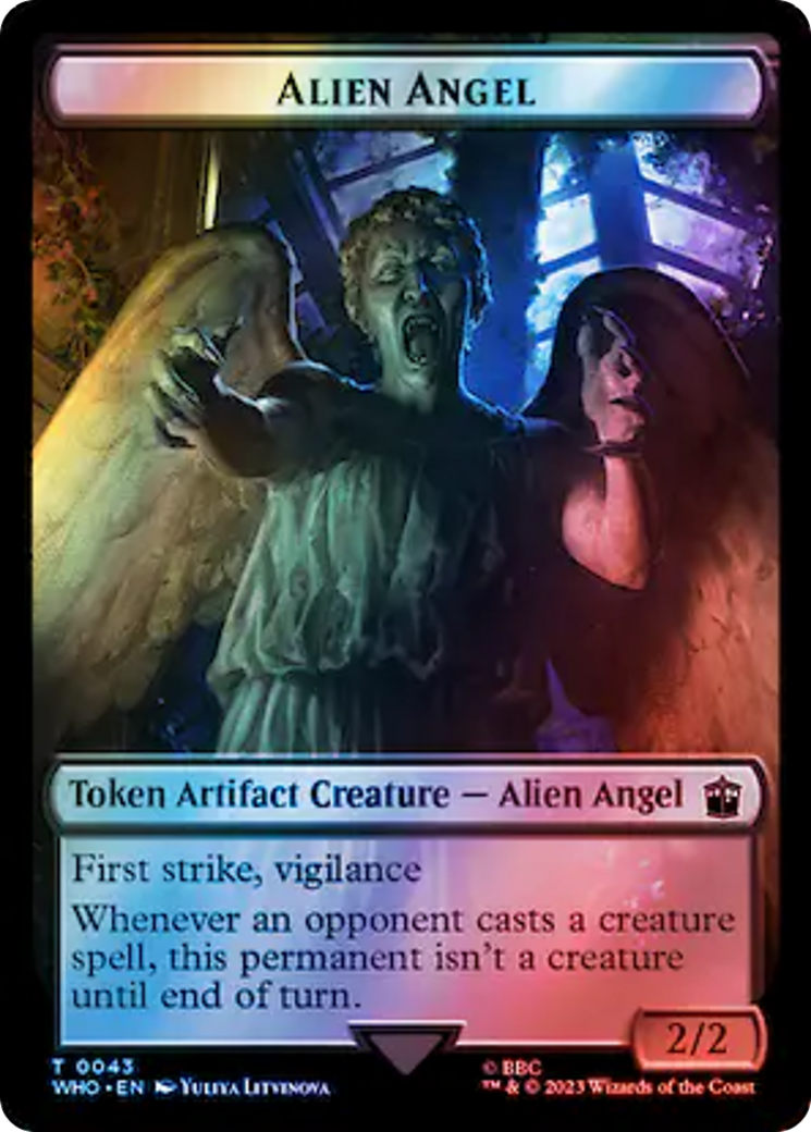 Alien Angel // Food (0057) Double-Sided Token (Surge Foil) [Doctor Who Tokens] | Game Grid - Logan