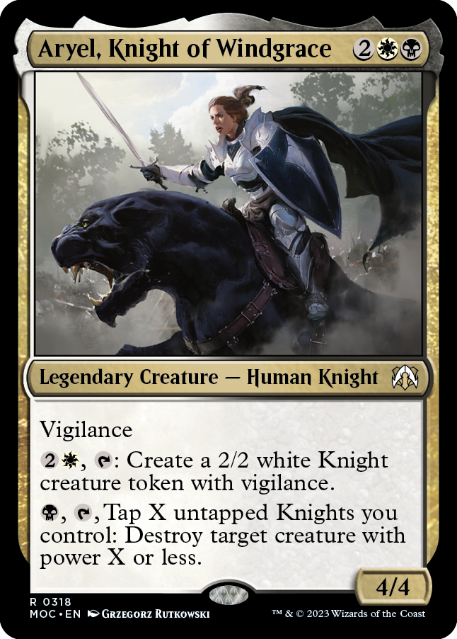 Aryel, Knight of Windgrace [March of the Machine Commander] | Game Grid - Logan