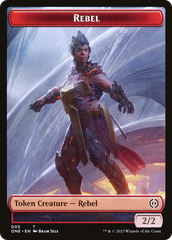 Rebel // The Hollow Sentinel Double-Sided Token [Phyrexia: All Will Be One Tokens] | Game Grid - Logan