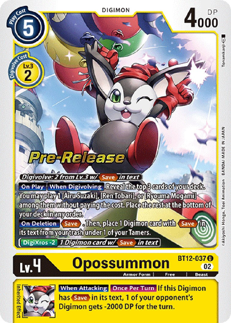 Opossummon [BT12-037] [Across Time Pre-Release Cards] | Game Grid - Logan