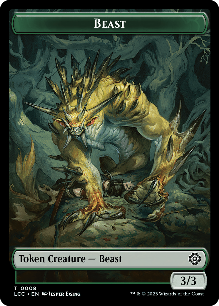 Beast // Merfolk (0003) Double-Sided Token [The Lost Caverns of Ixalan Commander Tokens] | Game Grid - Logan