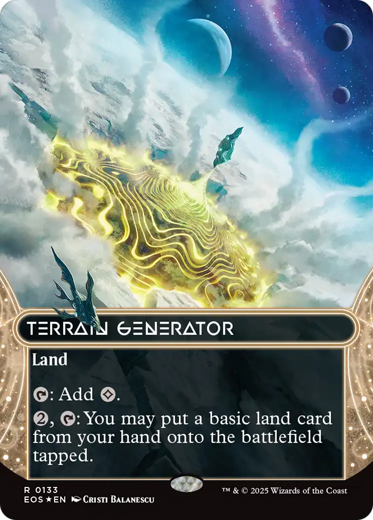 Terrain Generator (0133) (Borderless) (Galaxy Foil) [Edge of Eternities: Stellar Sights] | Game Grid - Logan