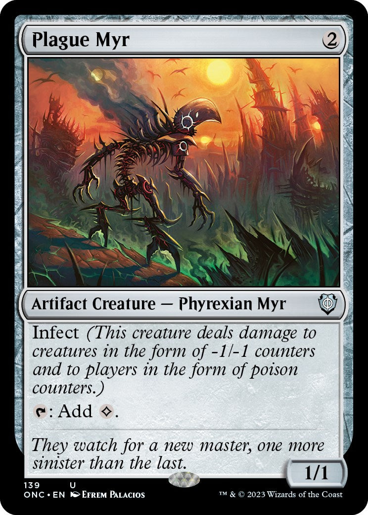 Plague Myr [Phyrexia: All Will Be One Commander] | Game Grid - Logan