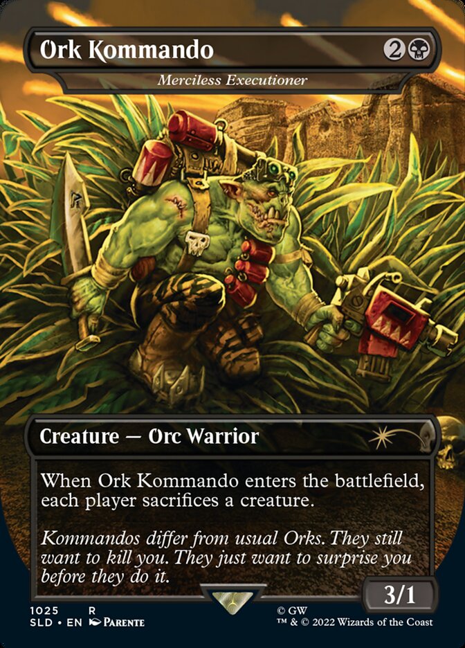 Ork Kommando - Merciless Executioner (Borderless) [Secret Lair Drop Series] | Game Grid - Logan