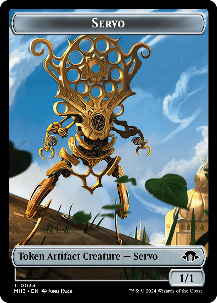 Aetherborn (Ripple Foil) // Servo Double-Sided Token [Modern Horizons 3 Commander Tokens] | Game Grid - Logan